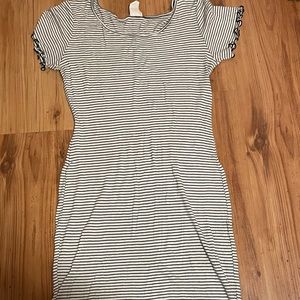 black and white dress